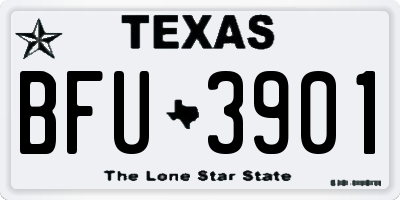 TX license plate BFU3901