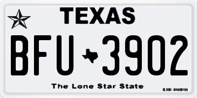 TX license plate BFU3902
