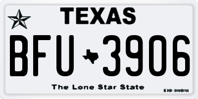TX license plate BFU3906