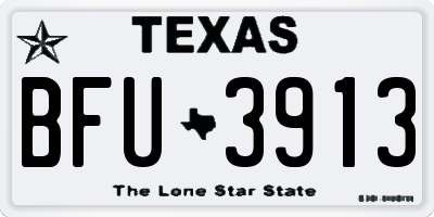 TX license plate BFU3913