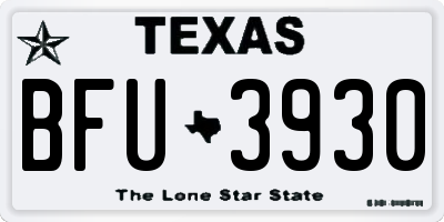 TX license plate BFU3930