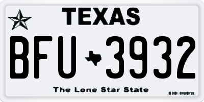 TX license plate BFU3932