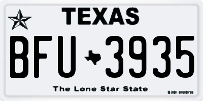 TX license plate BFU3935