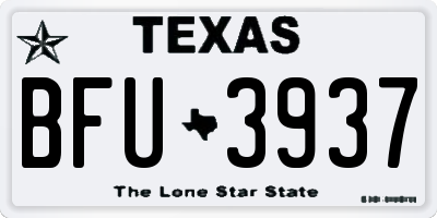 TX license plate BFU3937