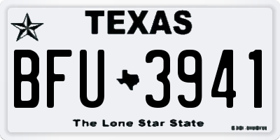 TX license plate BFU3941