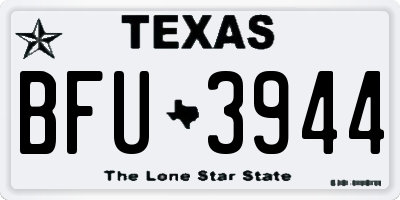 TX license plate BFU3944