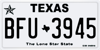 TX license plate BFU3945
