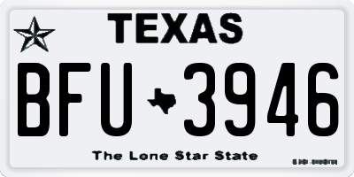 TX license plate BFU3946