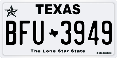TX license plate BFU3949