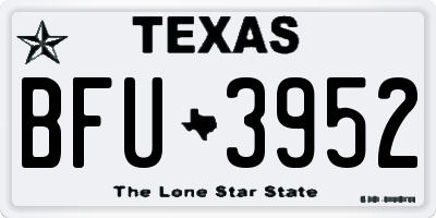 TX license plate BFU3952