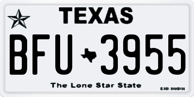 TX license plate BFU3955