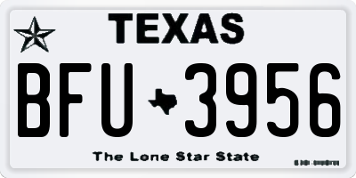 TX license plate BFU3956