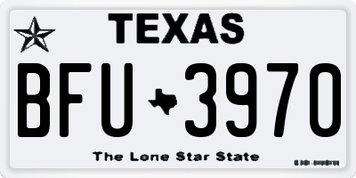 TX license plate BFU3970