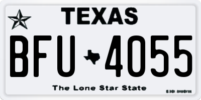TX license plate BFU4055