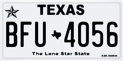TX license plate BFU4056
