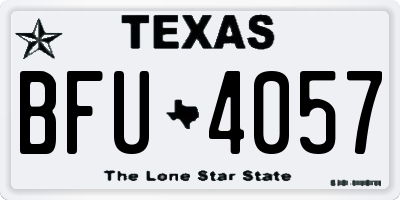 TX license plate BFU4057