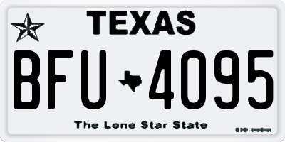 TX license plate BFU4095