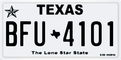 TX license plate BFU4101