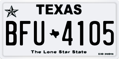 TX license plate BFU4105