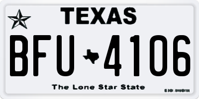 TX license plate BFU4106
