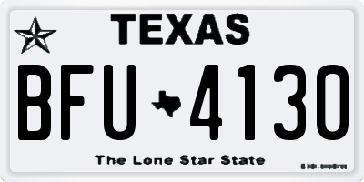 TX license plate BFU4130