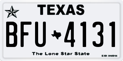 TX license plate BFU4131