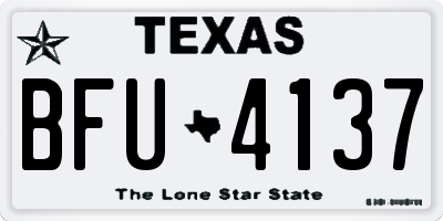 TX license plate BFU4137