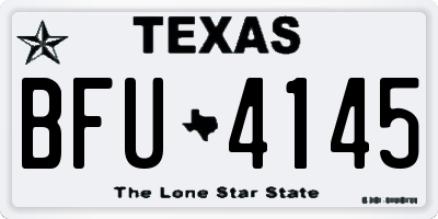 TX license plate BFU4145