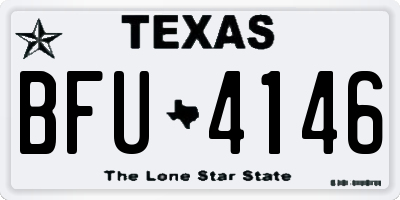 TX license plate BFU4146