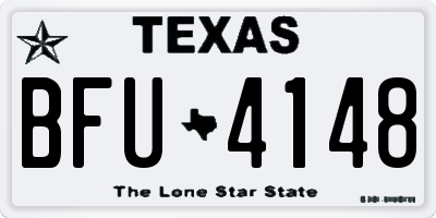TX license plate BFU4148