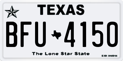 TX license plate BFU4150