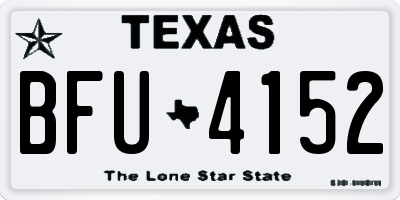TX license plate BFU4152