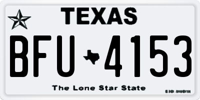 TX license plate BFU4153
