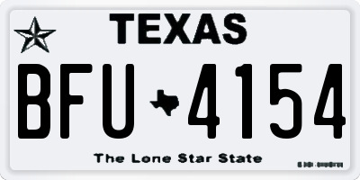 TX license plate BFU4154