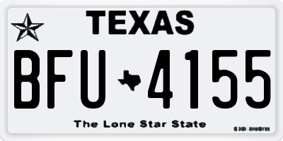 TX license plate BFU4155
