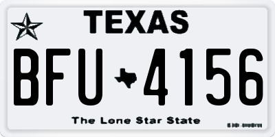 TX license plate BFU4156