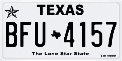 TX license plate BFU4157