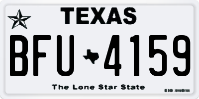TX license plate BFU4159