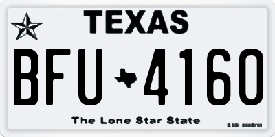 TX license plate BFU4160