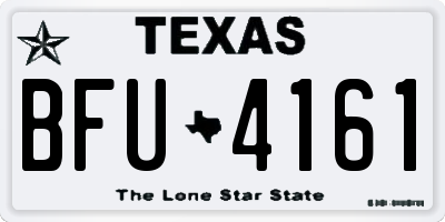 TX license plate BFU4161