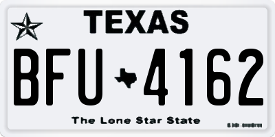 TX license plate BFU4162