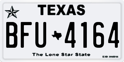 TX license plate BFU4164