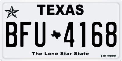 TX license plate BFU4168