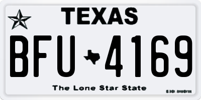 TX license plate BFU4169