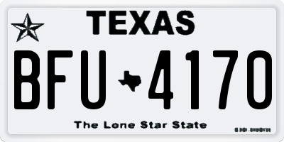 TX license plate BFU4170