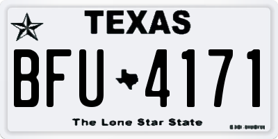 TX license plate BFU4171