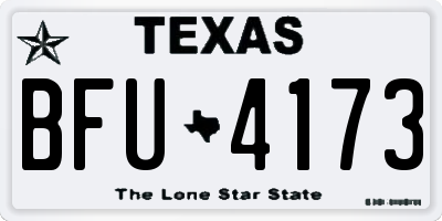 TX license plate BFU4173