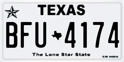 TX license plate BFU4174