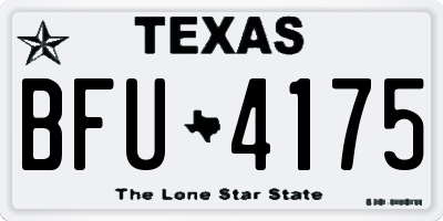 TX license plate BFU4175