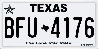TX license plate BFU4176